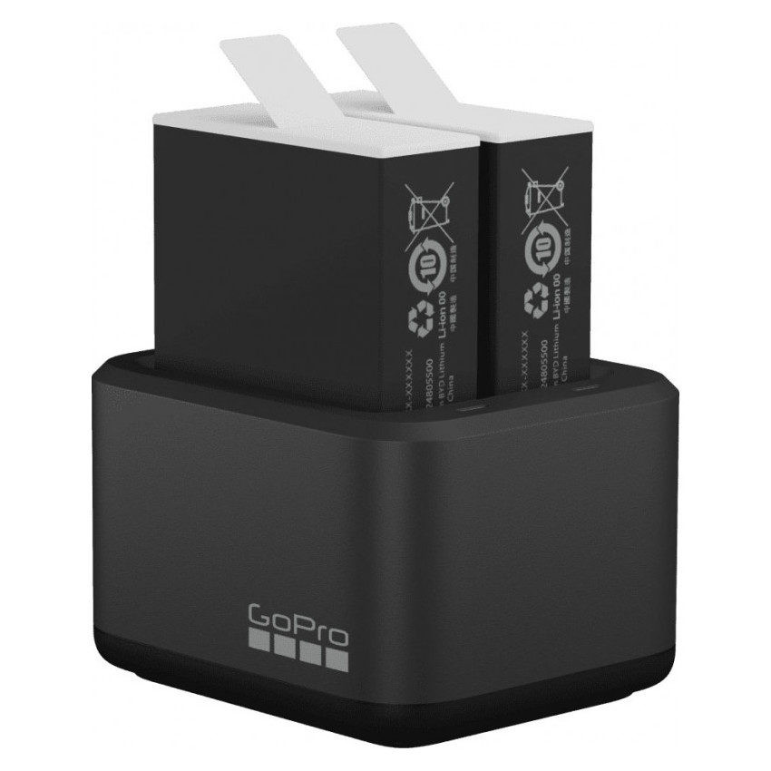 GoPro Dual Battery Charger + 2 Enduro Batteries voor Hero 9 en Hero 10 Black