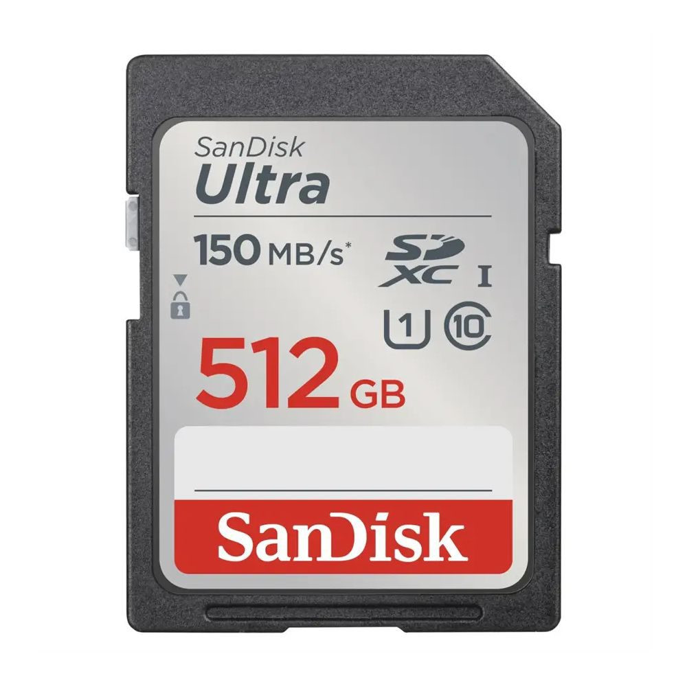 SanDisk 512GB SDXC Ultra Class 10 UHS-I 150MB/s geheugenkaart