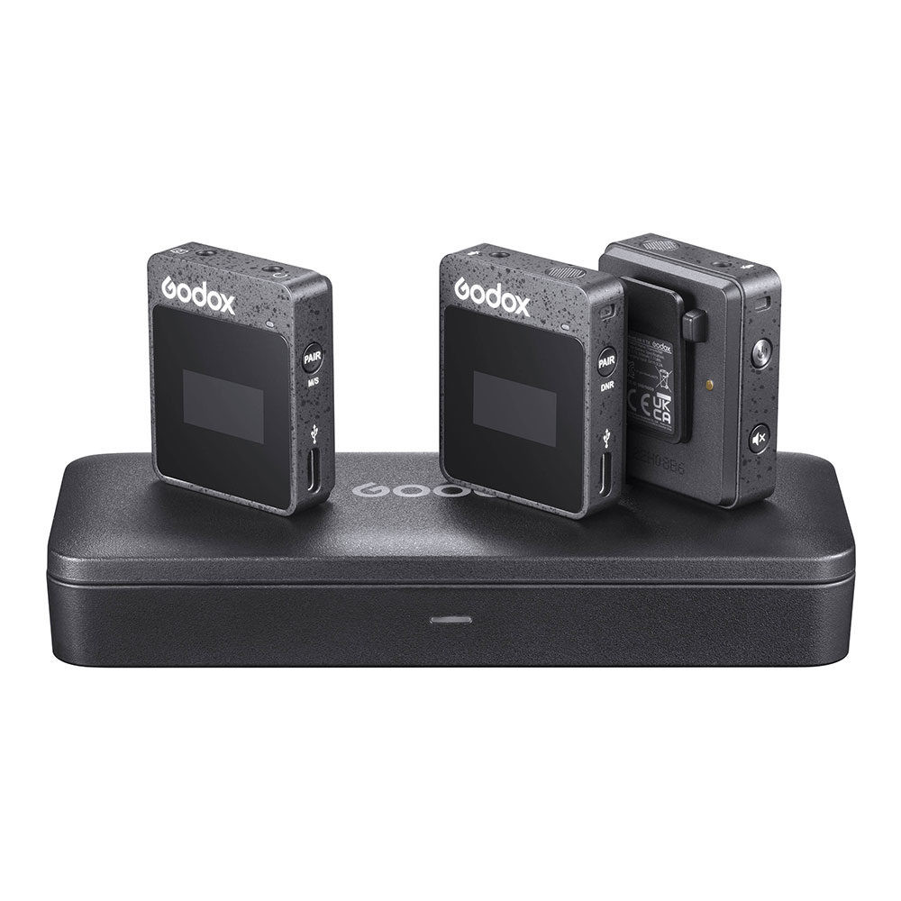 Godox MoveLink II M2 Dual Channel Compact Digital Wireless Microphone System Zwart