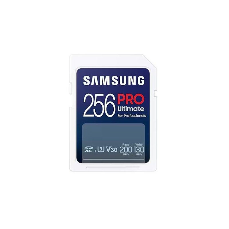 Samsung 256GB SDXC Pro Ultimate UHS-I U3 V30 200MB/s geheugenkaart