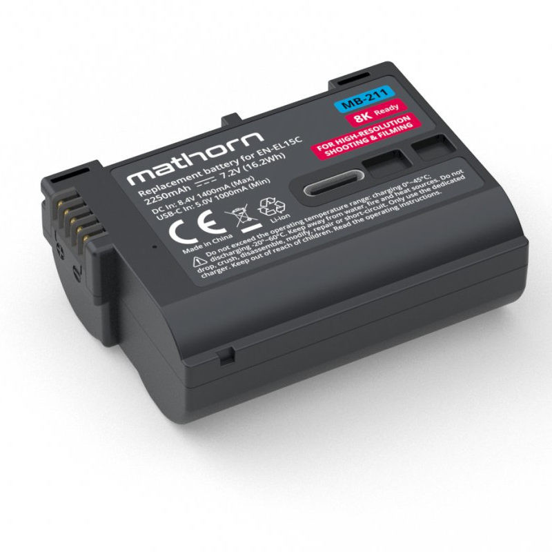 Mathorn MB-211A accu USB-C (Nikon EN-EL15C)