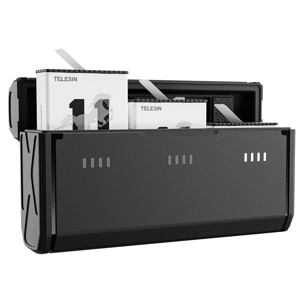 Telesin Pocket Oplaadbox + 2x accu voor GoPro 9/10/11/12