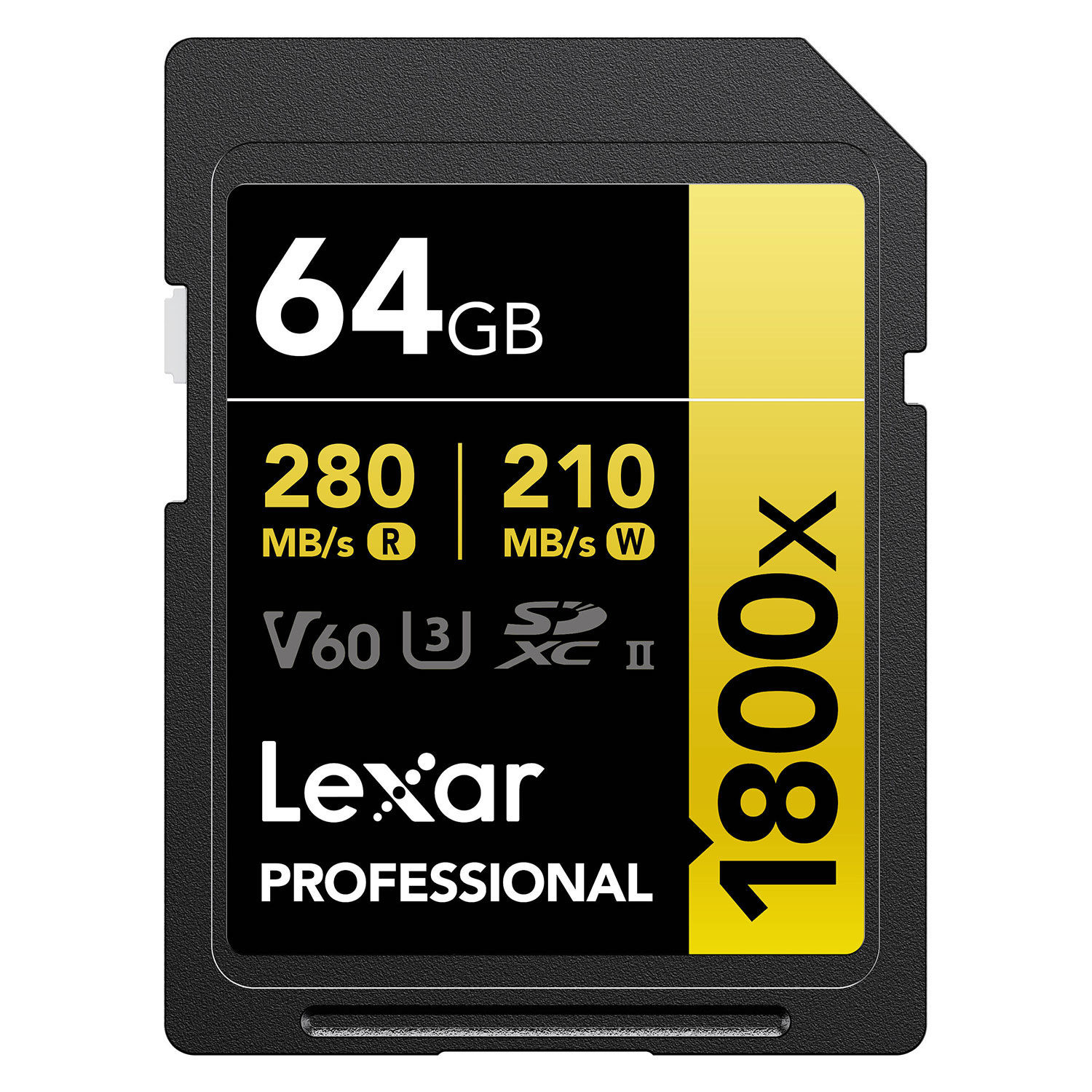 Lexar 64GB SDXC Pro UHS-II U3 V60 1800x geheugenkaart