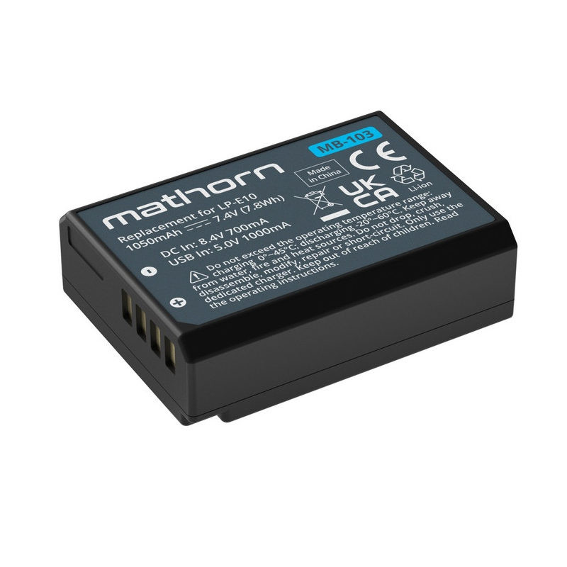 Mathorn MB-103 accu USB-C (Canon LP-E10)