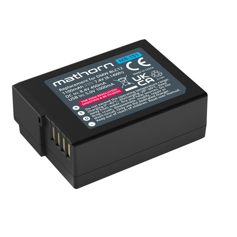 Mathorn MB-151 accu USB-C (Panasonic DMW-BLC12)
