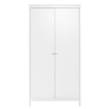Kledingkast Madeira 2-deurs - wit - 199x102x58 cm - Leen Bakker