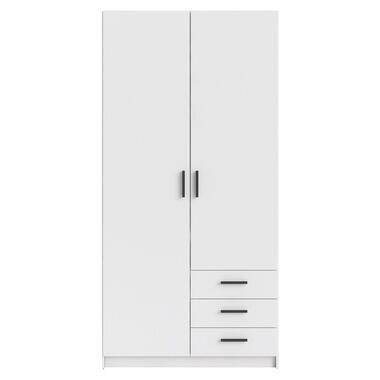Kledingkast Sprint 2-deurs - wit - 200x98,5x50 cm - Leen Bakker