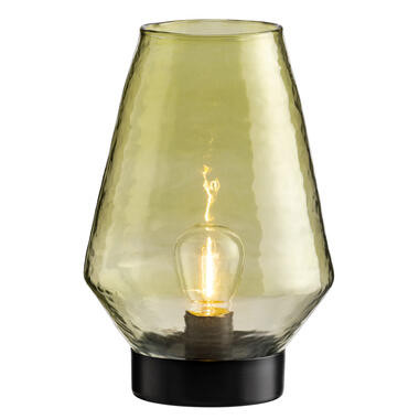 Tafellamp Ronda - groen - Ø15x22 cm - Leen Bakker