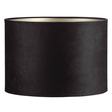 Kap Cilinder - zwart velours - Ø30x21 cm - Leen Bakker
