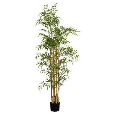 Kunstplant Bamboe in pot - groen - 180 cm - Leen Bakker