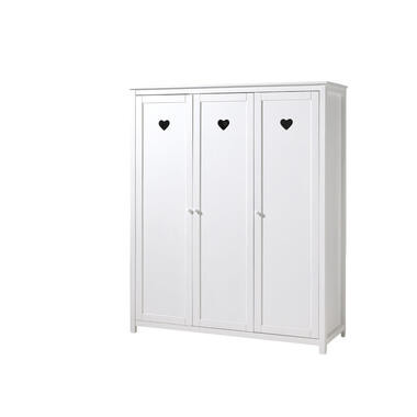 Vipack 3-deurs kledingkast Amori - wit - 190x159x57 cm - Leen Bakker