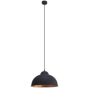 EGLO hanglamp Truro 2 - zwart/koper - Leen Bakker
