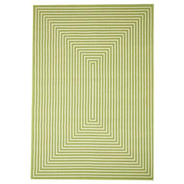 Floorita binnen/buitenvloerkleed Braid - groen - 133x190 cm - Leen Bakker