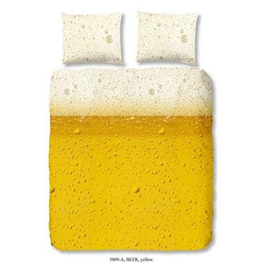 Good Morning dekbedovertrek Beer - geel - 240x200/220 cm - Leen Bakker