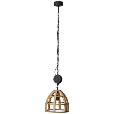 Brilliant hanglamp Matrix - hout - Ø34x143 cm - Leen Bakker