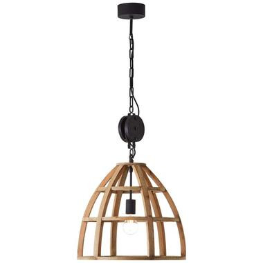 Brilliant hanglamp Matrix - hout - Ø47x162 cm - Leen Bakker