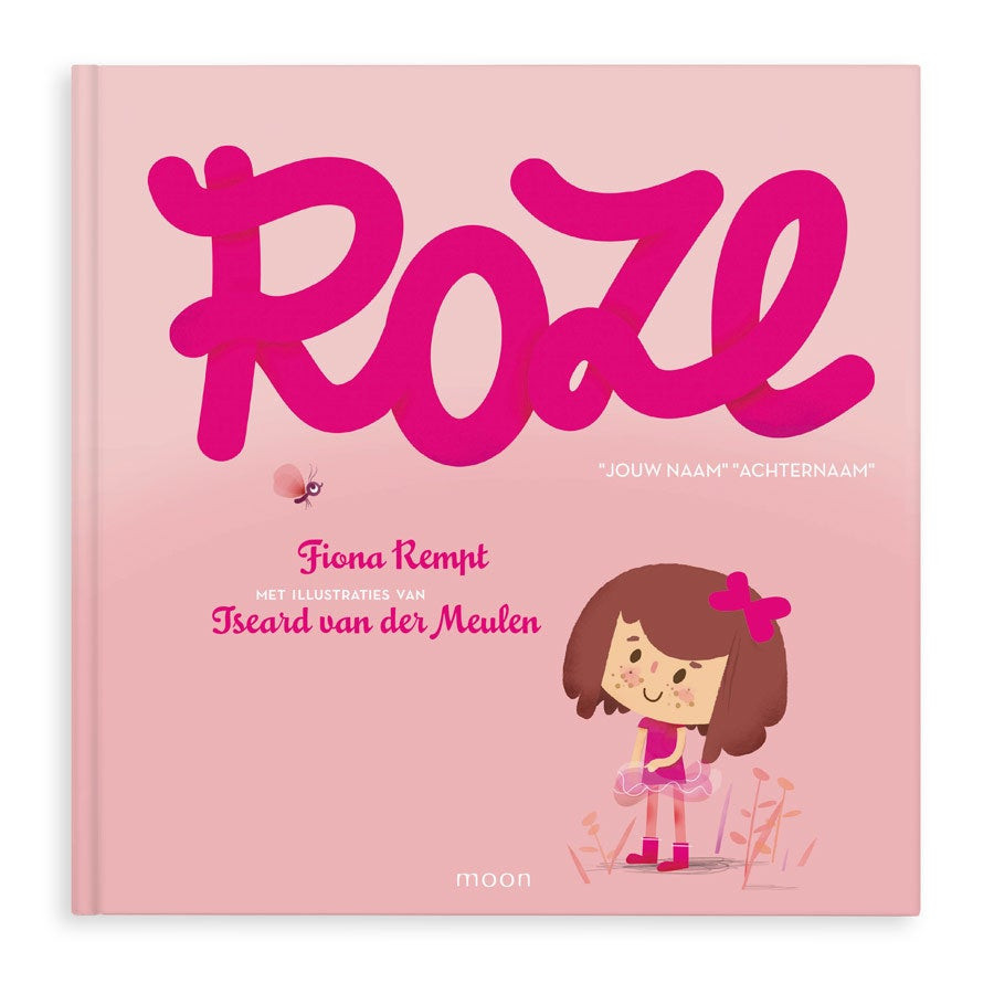Boek met naam en foto - ROZE - Softcover