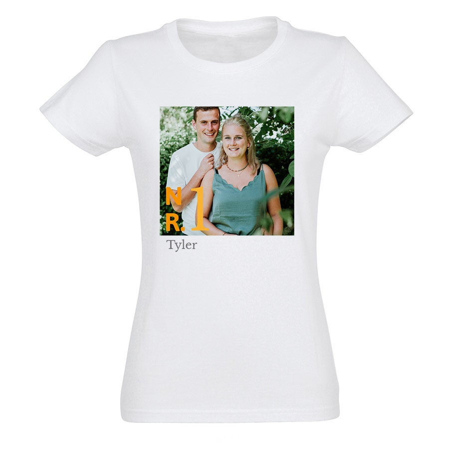T-shirt voor vrouwen bedrukken - Wit - L