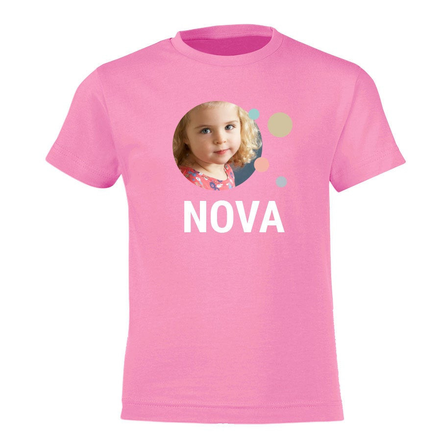 T-shirt voor kinderen bedrukken - Roze - 4 jaar