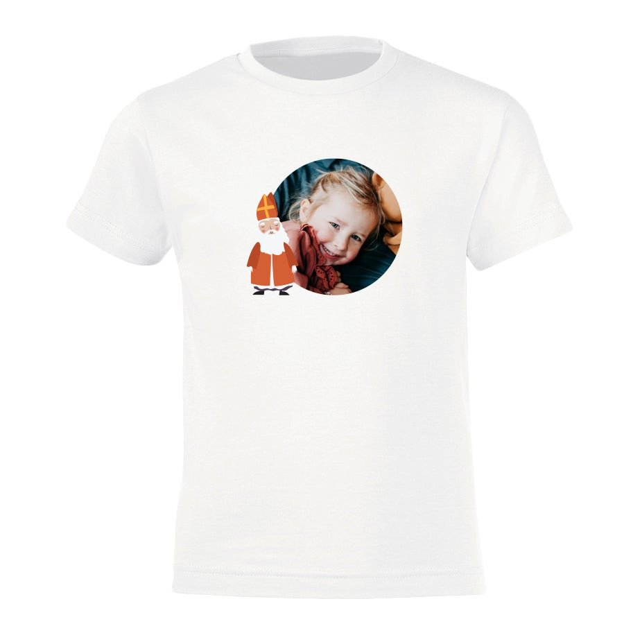 Sinterklaas T-shirt voor kinderen bedrukken - Wit - 10 jaar