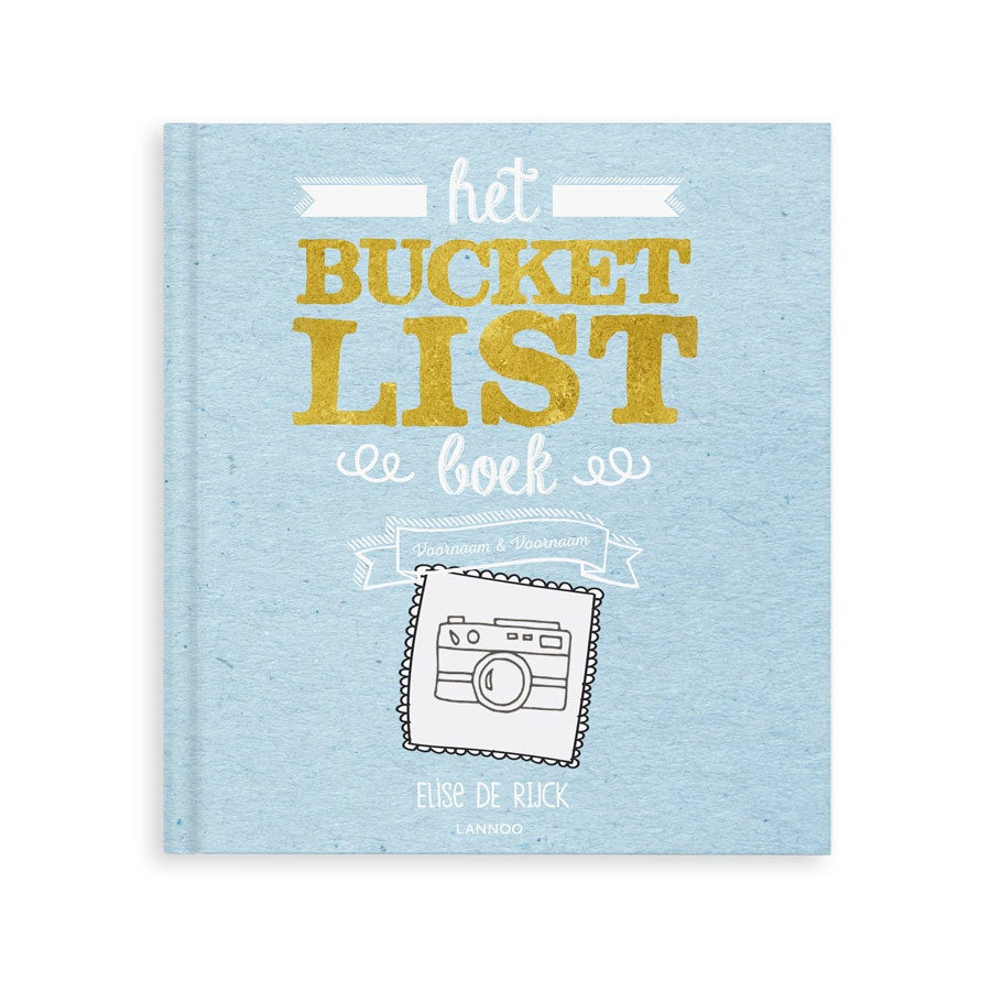 Het Bucketlist boek voor op reis met naam en foto (Softcover)