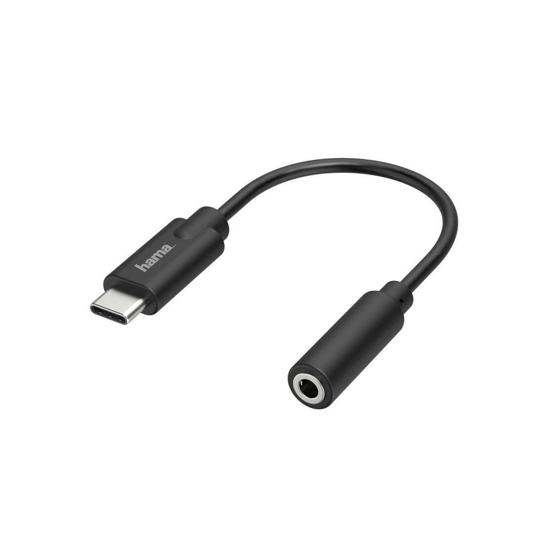 Hama Adapter USB-C naar audio-jack 3.5mm Mini jack kabel Zwart