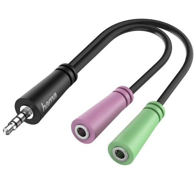 Hama Audio adapter 3.5mm jack - 4 polige 3.5mm jack headset Mini jack kabel