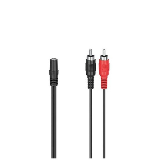 Hama Audio-adapter, 2 cinch-stekkers - 3,5-mm-jack stereo Luidspreker kabel