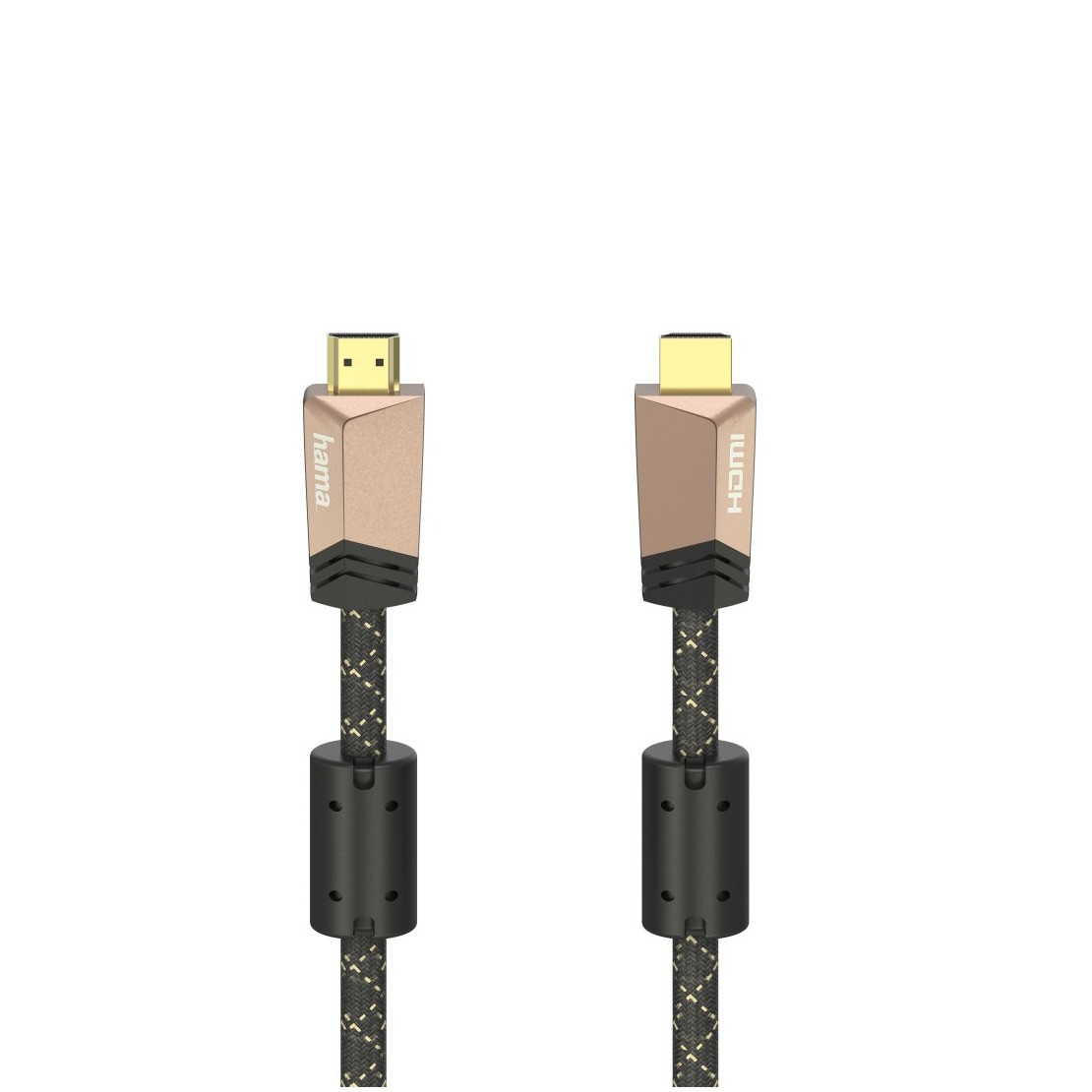 Hama Premium HDMI-kabel met ethernet, ferriet, metaal, 3,0 m Optische kabel Zwart
