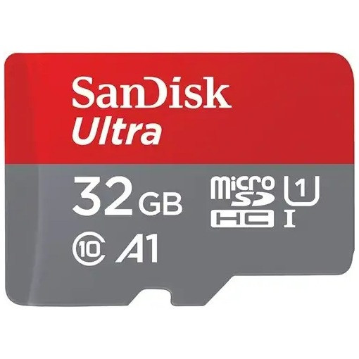 SanDisk MicroSDHC Ultra Android 32GB 120MB/s Class 10 A1 - 2pak Micro SD-kaart Grijs