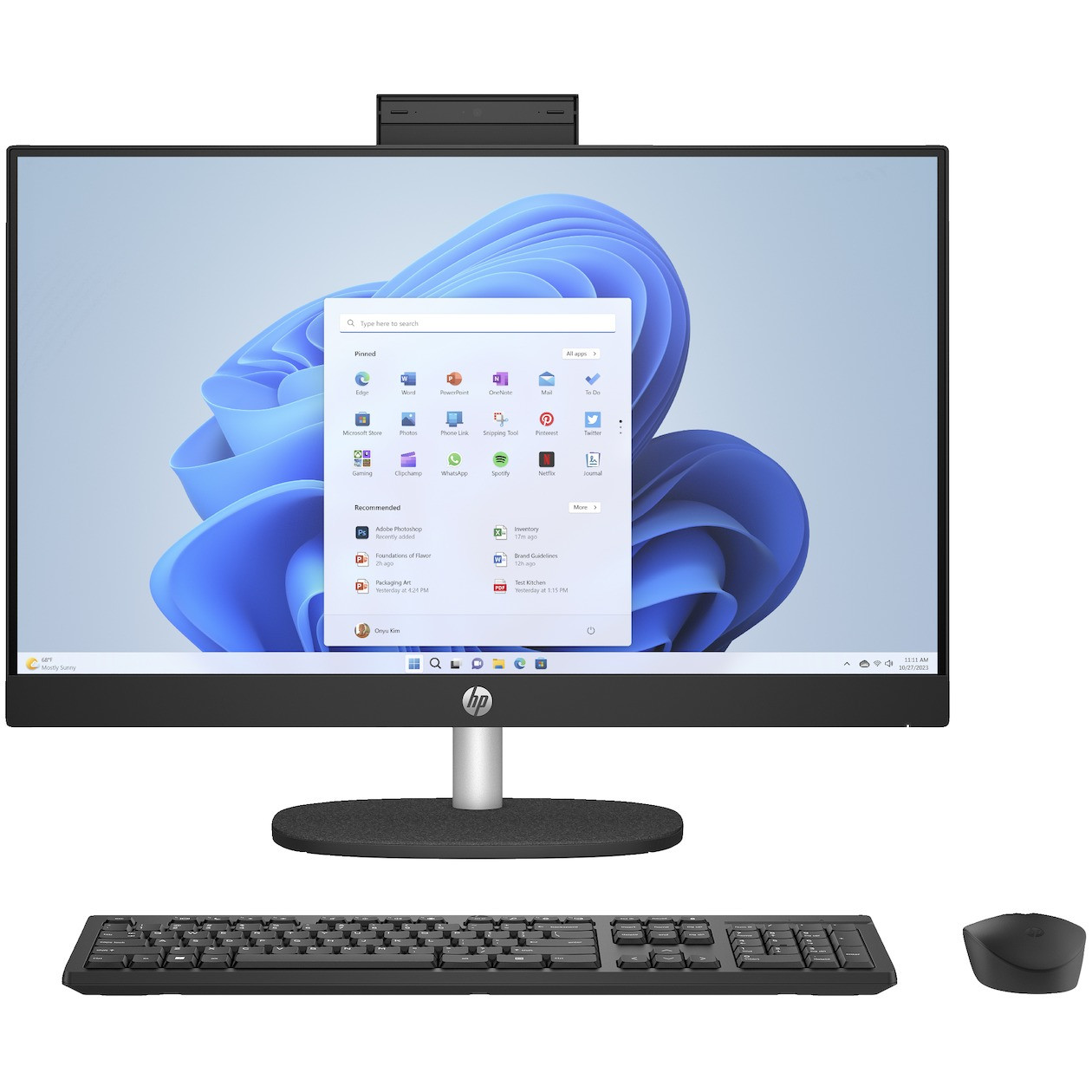 HP 24-cr0050nd All-in-one PC Zwart
