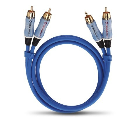 Oehlbach Audio-cinchkabel Stereo 0,50 m Mini jack kabel Blauw