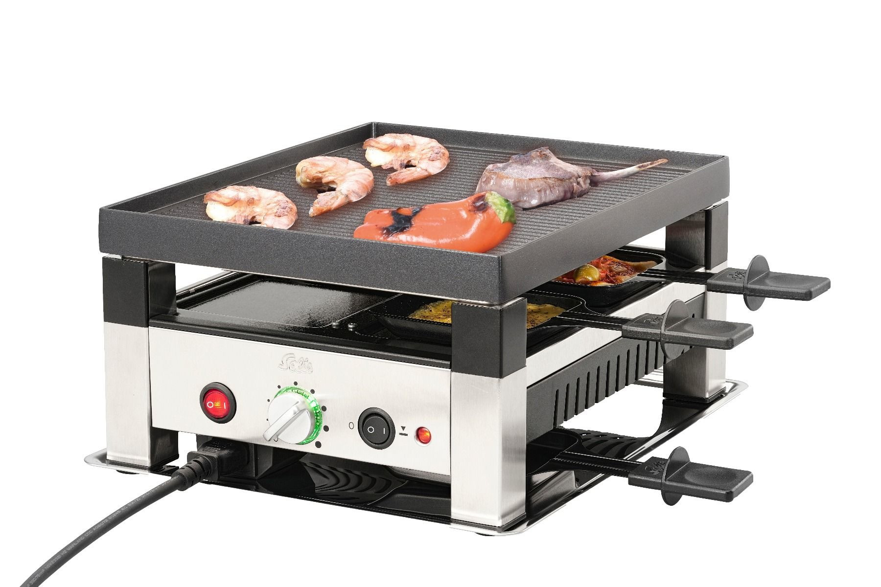 Solis 7910 5 in 1 Table for 4 Grill Gourmetset Zilver