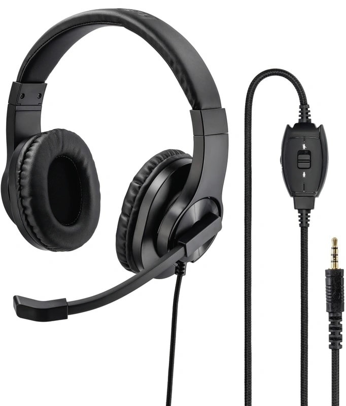 Hama PC-Office-headset HS-P350, stereo Headset Zwart