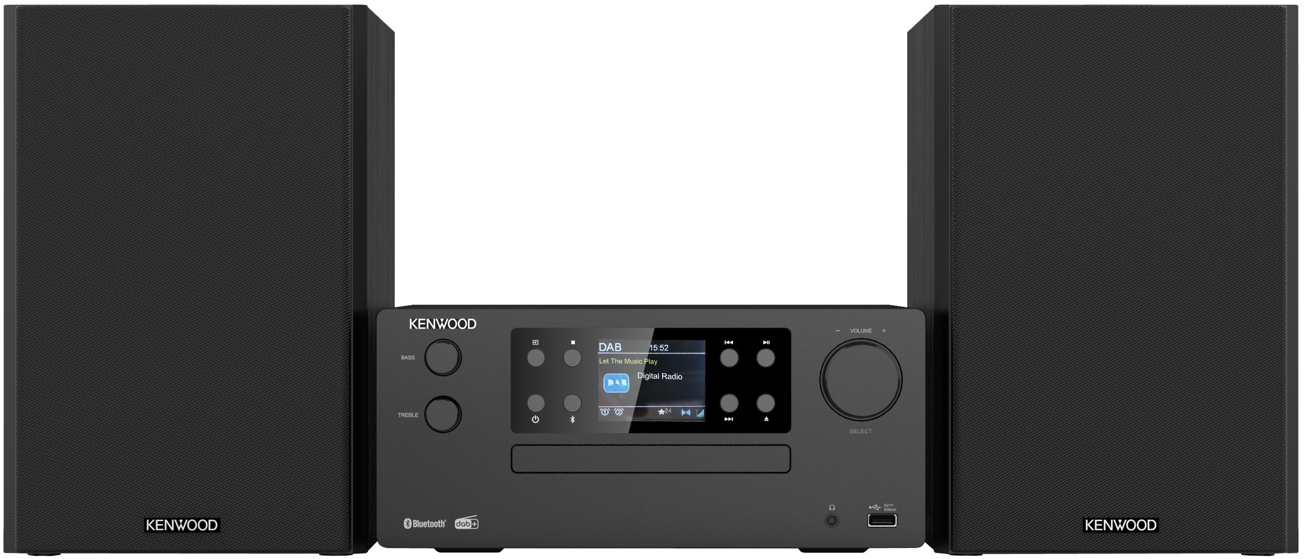 Kenwood M-925DAB Stereo set Zwart