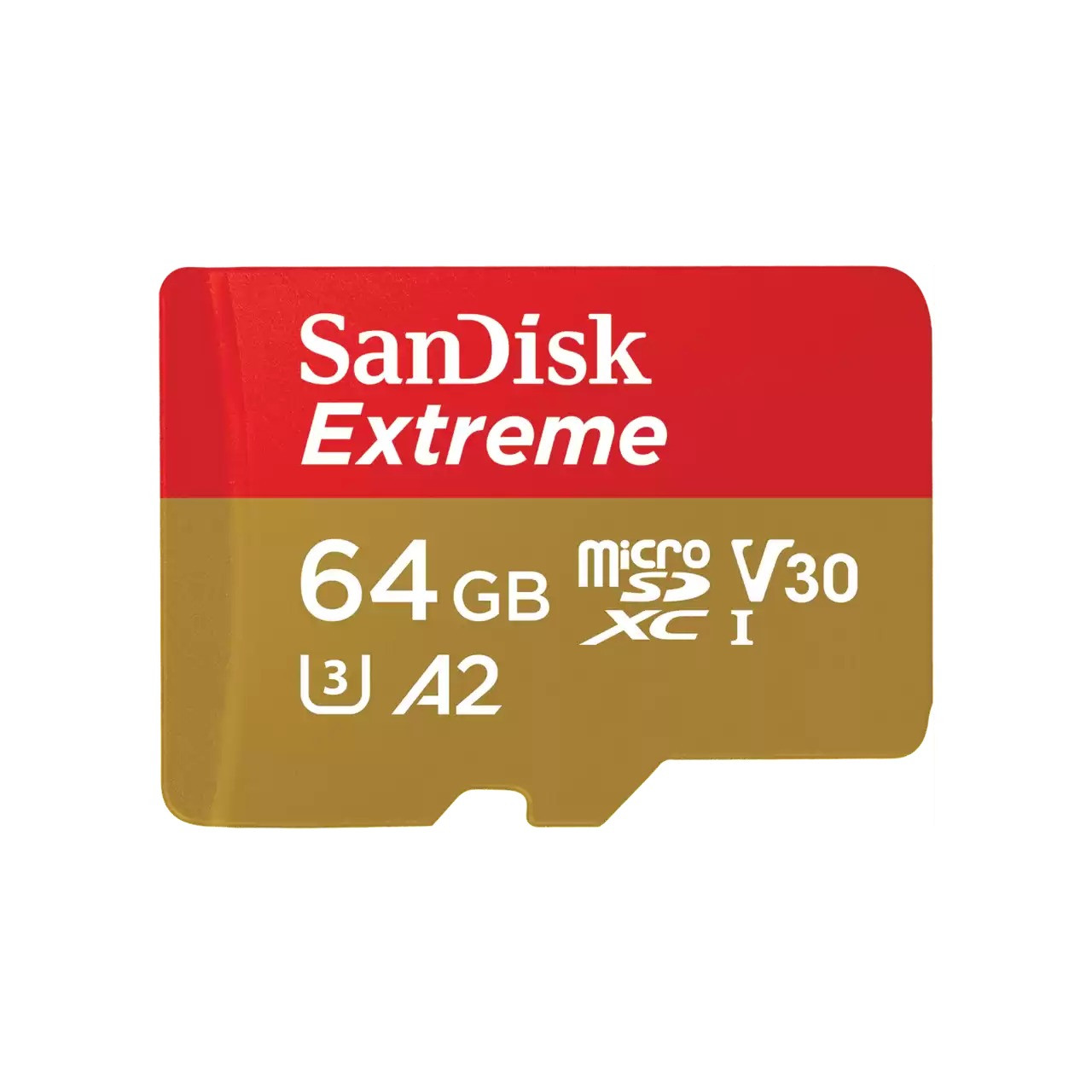 SanDisk MicroSDXC Extreme 64GB 170/80 mb/s - A2 - V30 - SDA - Rescue Pro DL 1Y Micro SD-kaart Goud