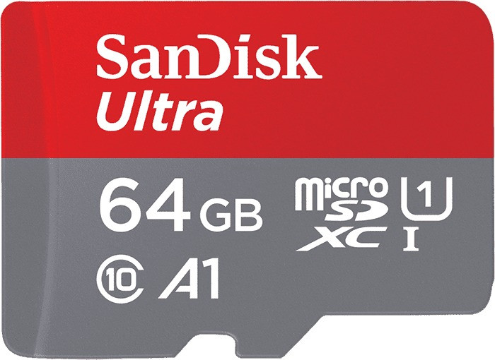 SanDisk MicroSDXC Ultra 64GB 140mb/s Micro SD-kaart Grijs