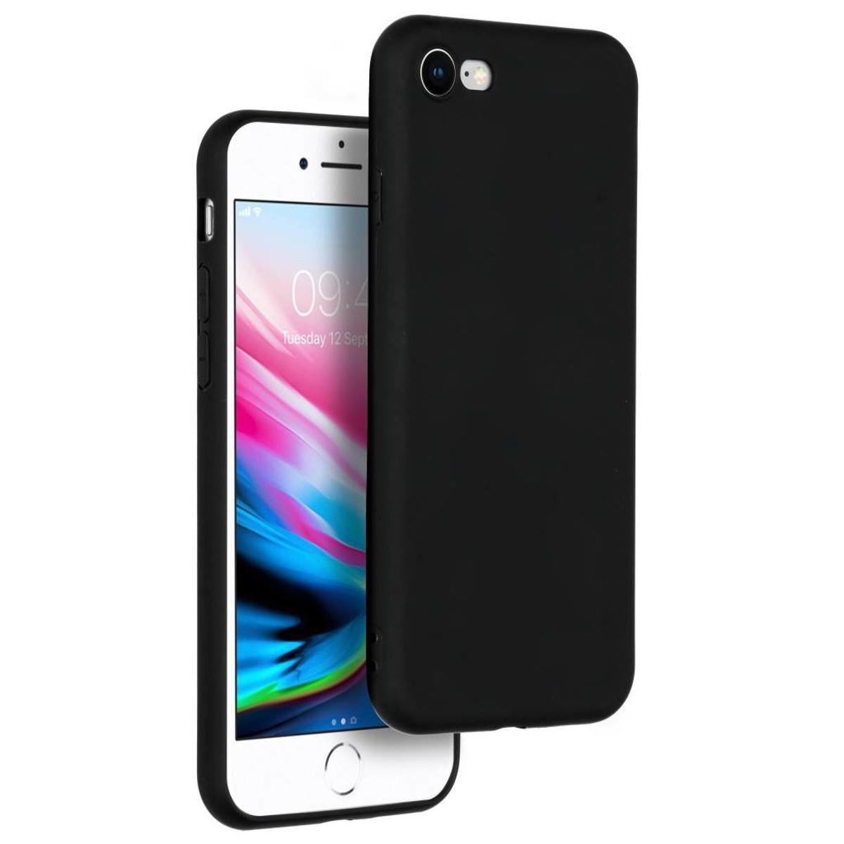 Accezz Color Case voor Apple iPhone SE (2022 / 2020) / 8 / 7 Telefoonhoesje Zwart