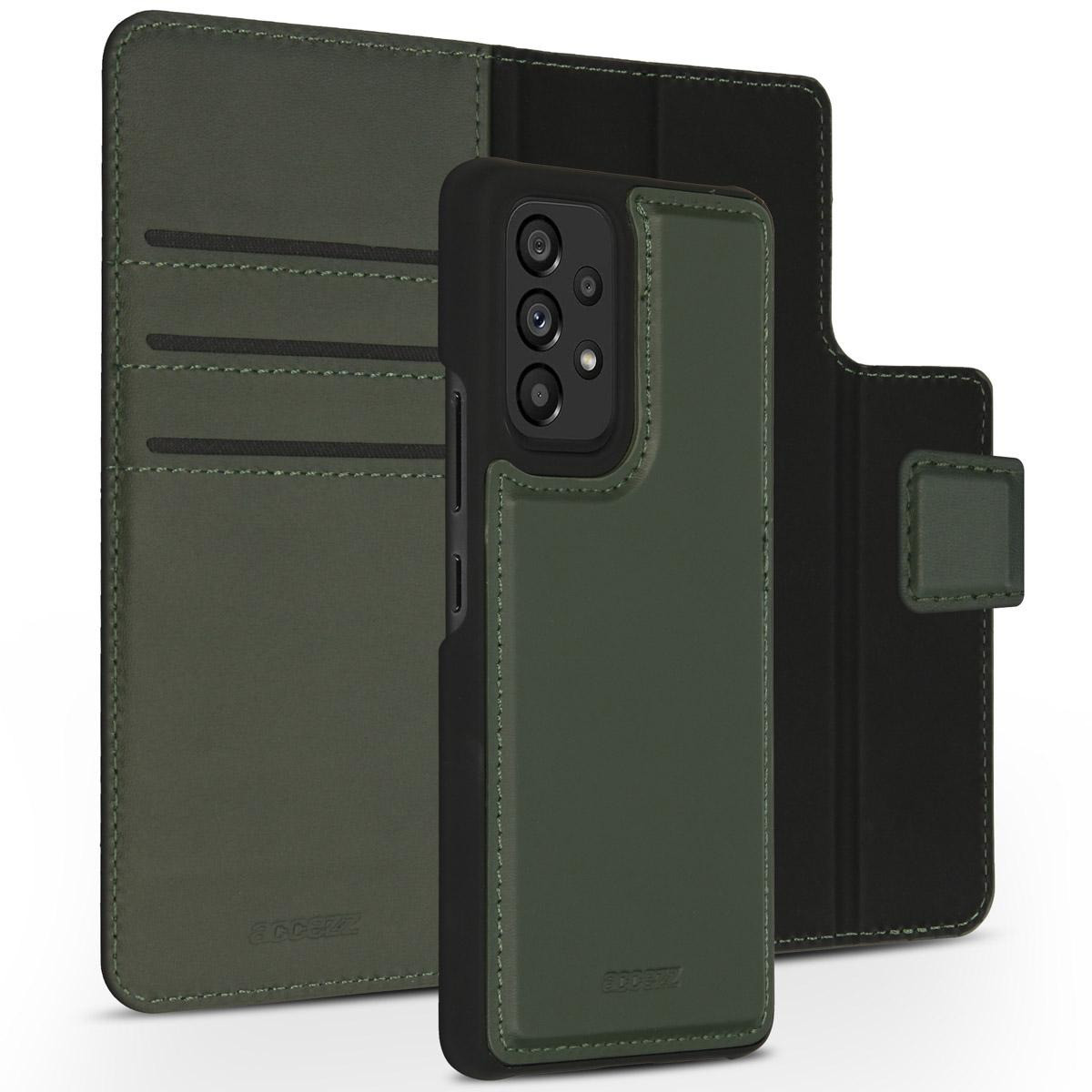 Accezz Premium Leather 2 in 1 Wallet Book Case voor Samsung Galaxy A53 Telefoonhoesje Groen