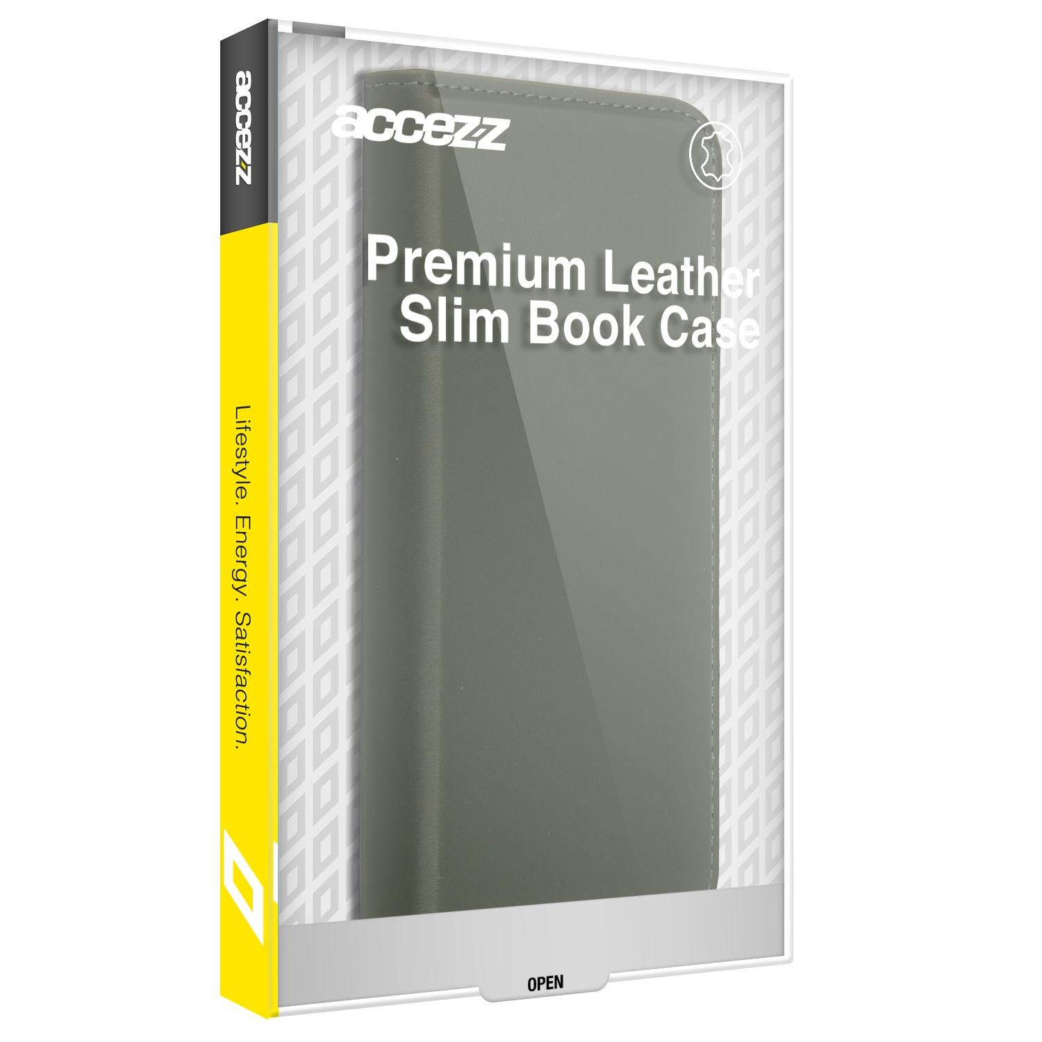 Accezz Premium Leather Slim Book Case voor Apple iPhone 13 Telefoonhoesje Groen