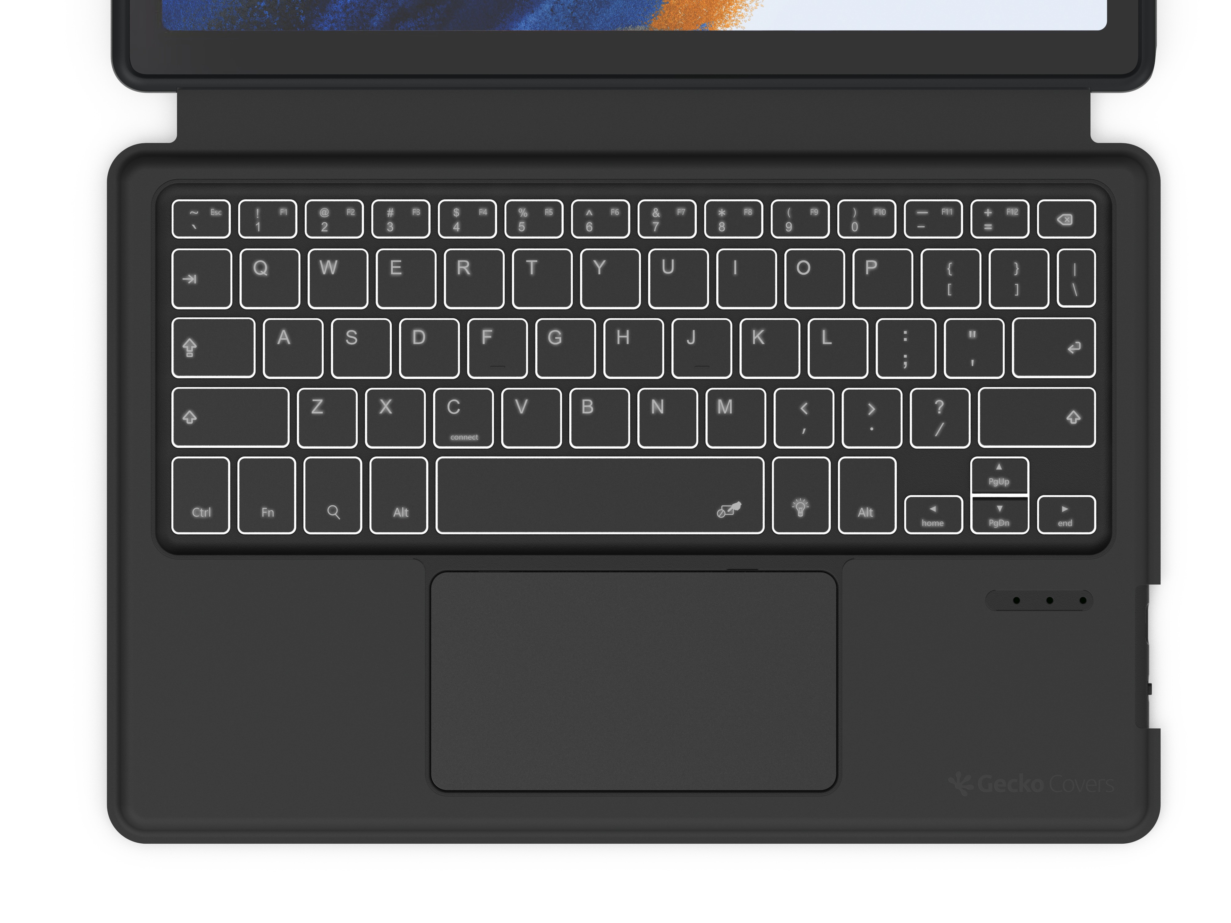Gecko Keyboard cover voor Samsung Tab A8 (2021) Qwerty Desktop accessoire Grijs
