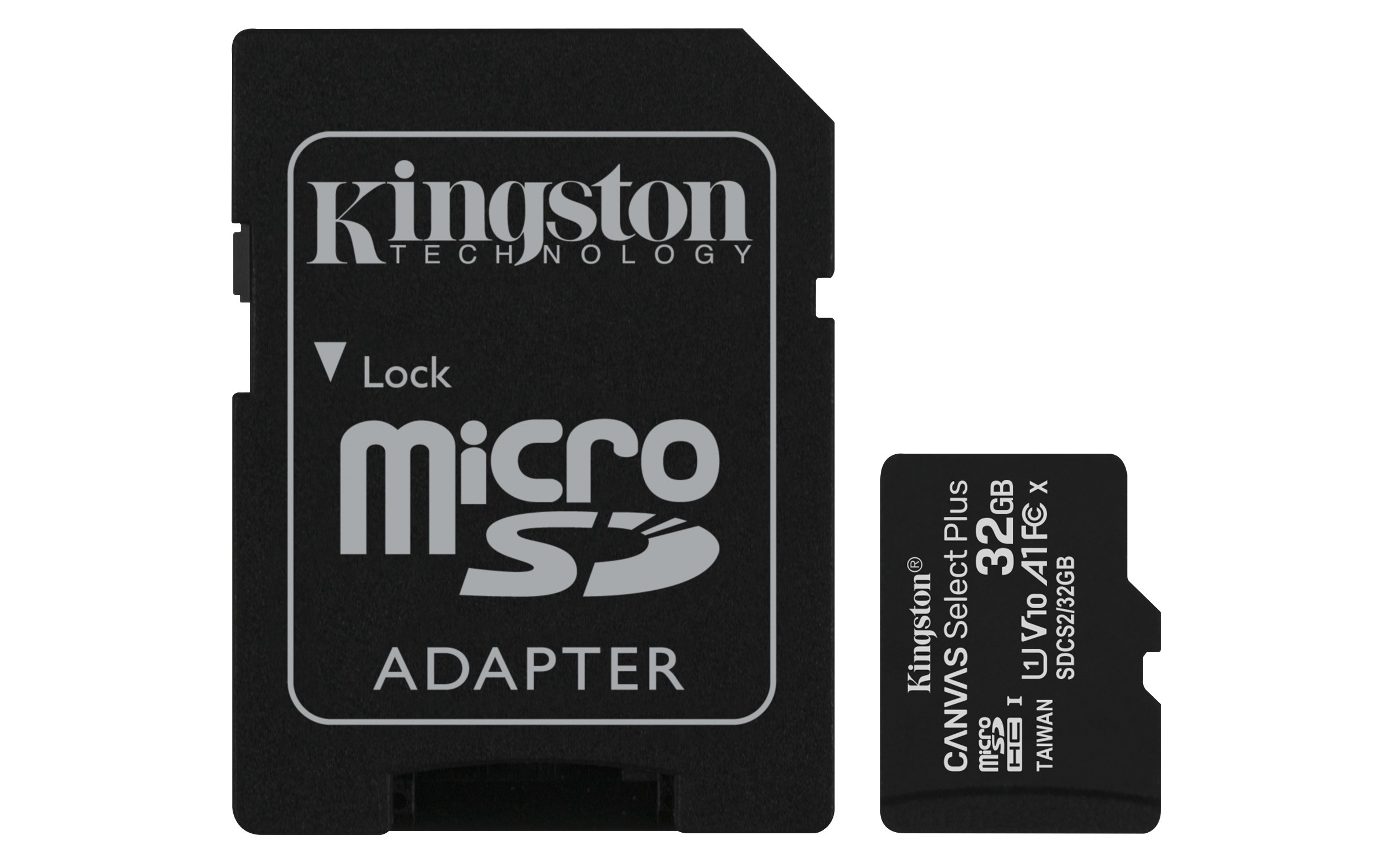 Kingston Canvas Select Plus microSDXC 32GB Micro SD-kaart Zwart