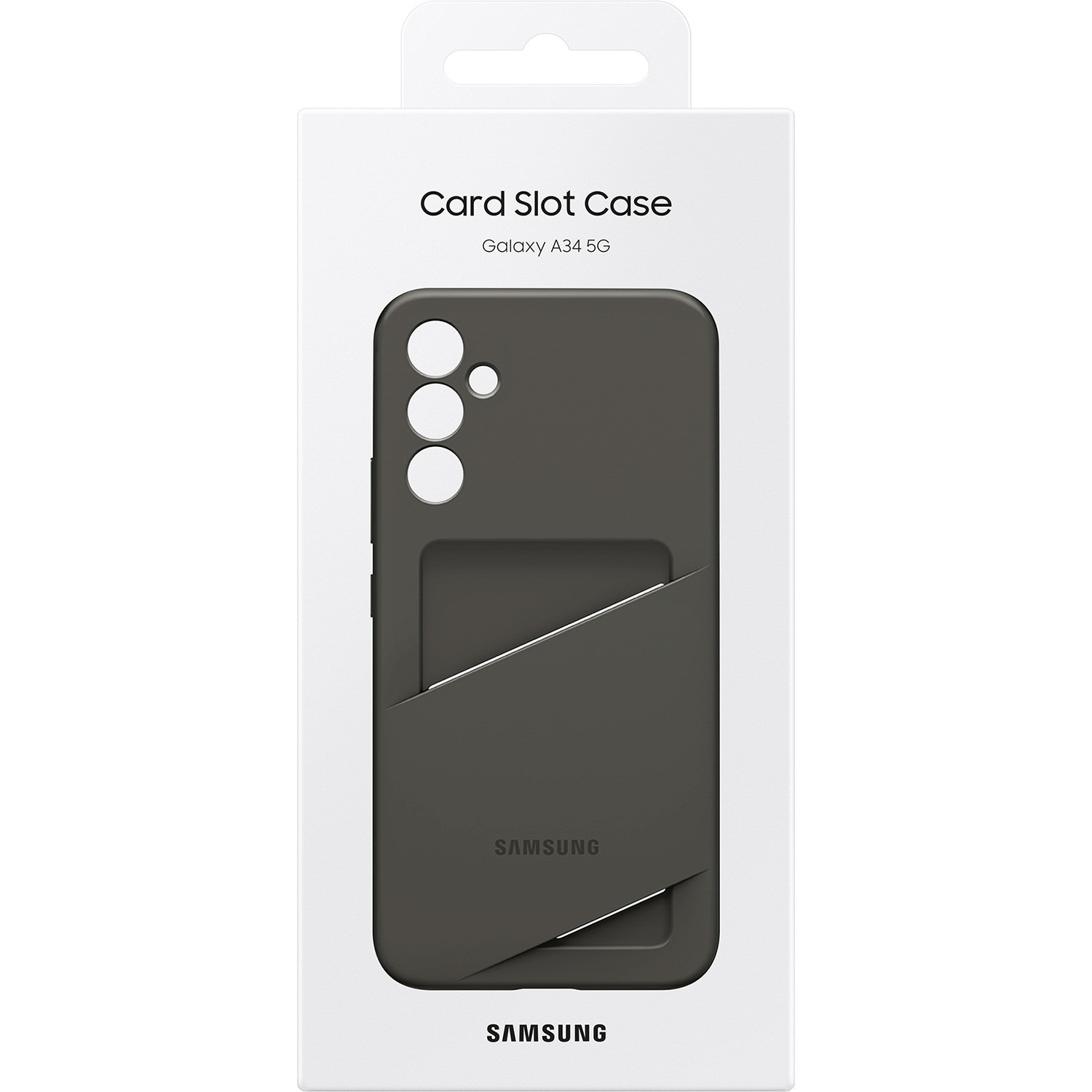 Samsung Samsung Galaxy A34 Card Slot Case Telefoonhoesje Zwart
