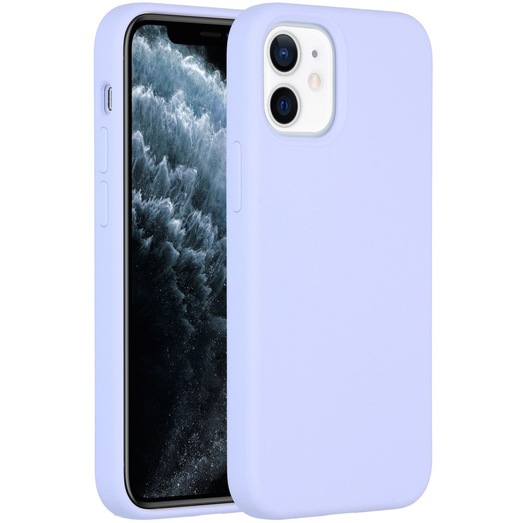 Accezz Liquid Silicone Backcover iPhone 12 Mini Telefoonhoesje Paars