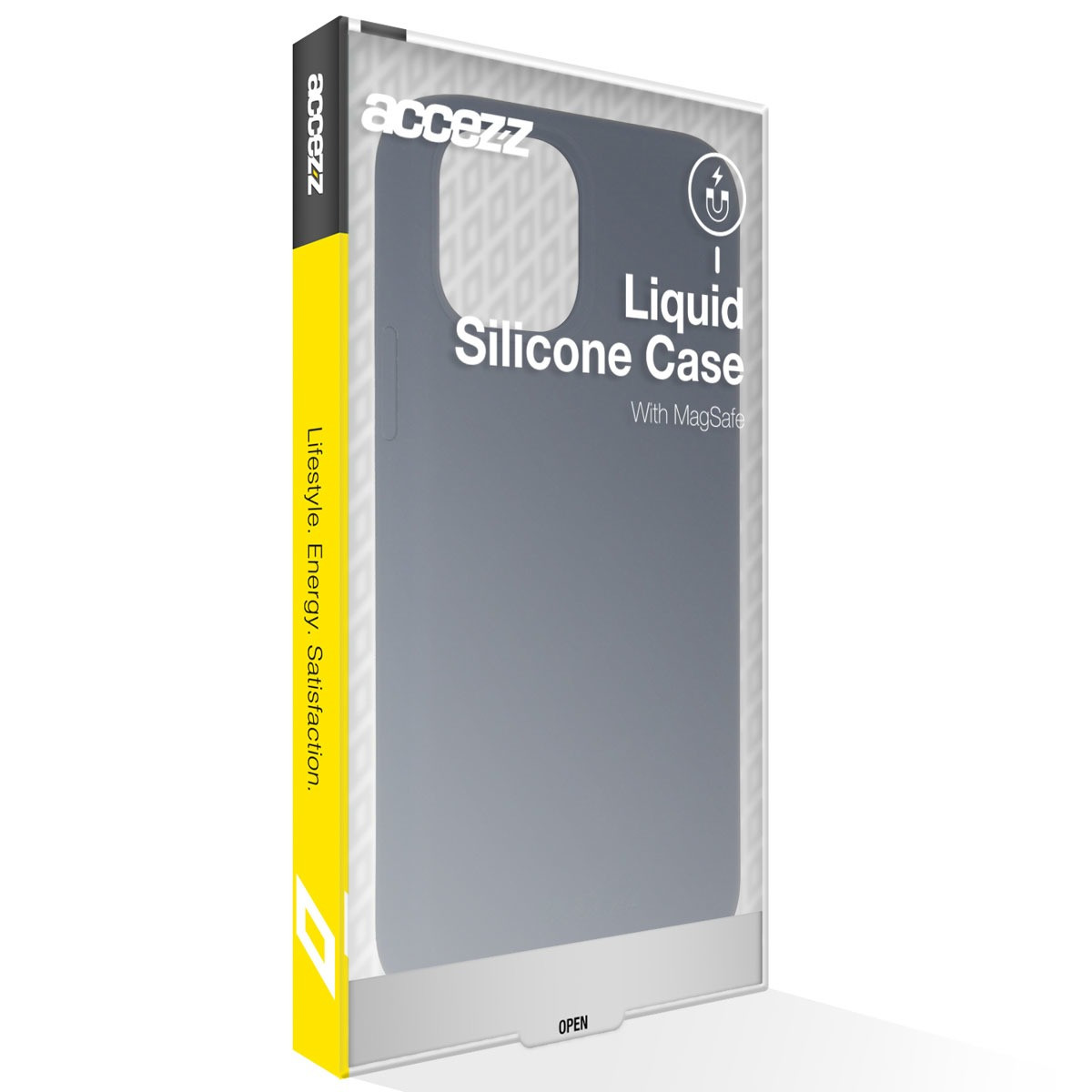 Accezz Liquid Silicone Backcover met MagSafe iPhone 13 Mini Telefoonhoesje Blauw