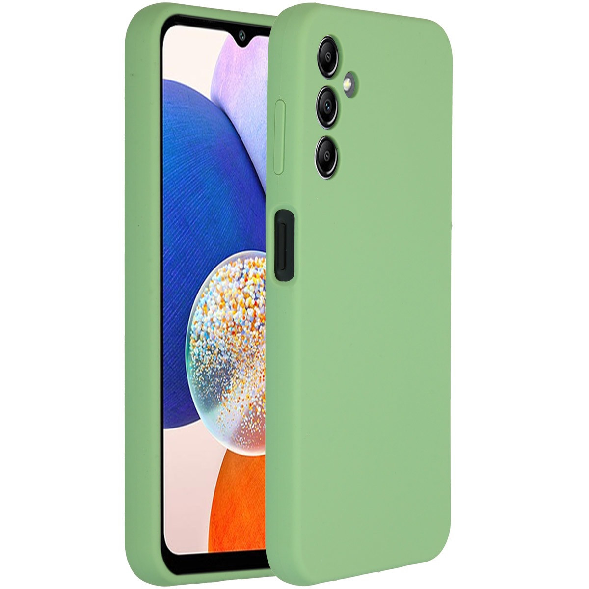 Accezz Liquid Silicone Backcover Samsung Galaxy A14 (5G) Telefoonhoesje Groen