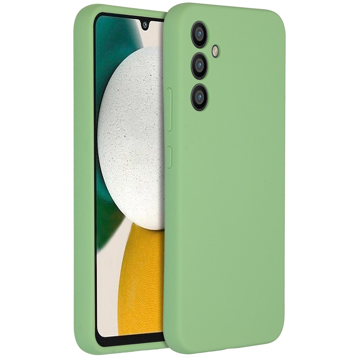 Accezz Liquid Silicone Backcover Samsung Galaxy A34 (5G) Telefoonhoesje Groen