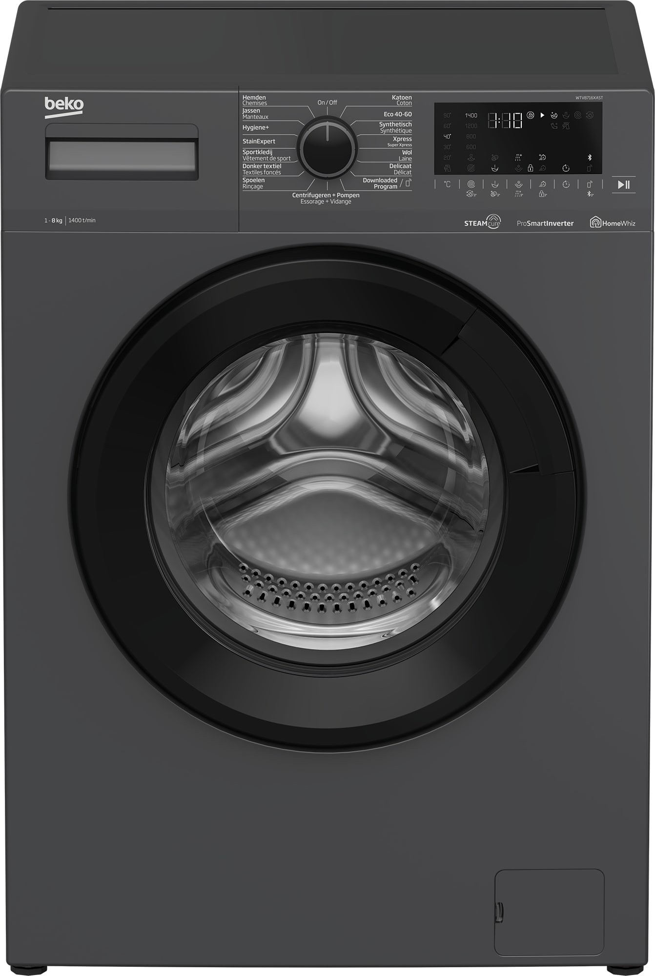 Beko WTV8716XAST Wasmachine Antraciet