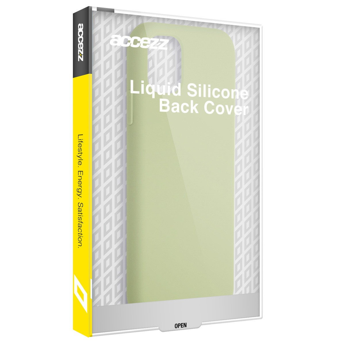 Accezz Liquid Silicone Backcover iPhone 15 Pro Telefoonhoesje Groen