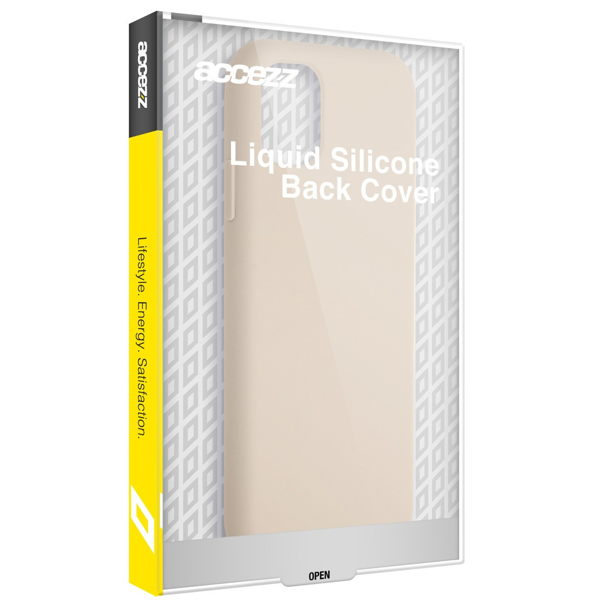 Accezz Liquid Silicone Backcover met MagSafe iPhone 15 Pro Telefoonhoesje Grijs